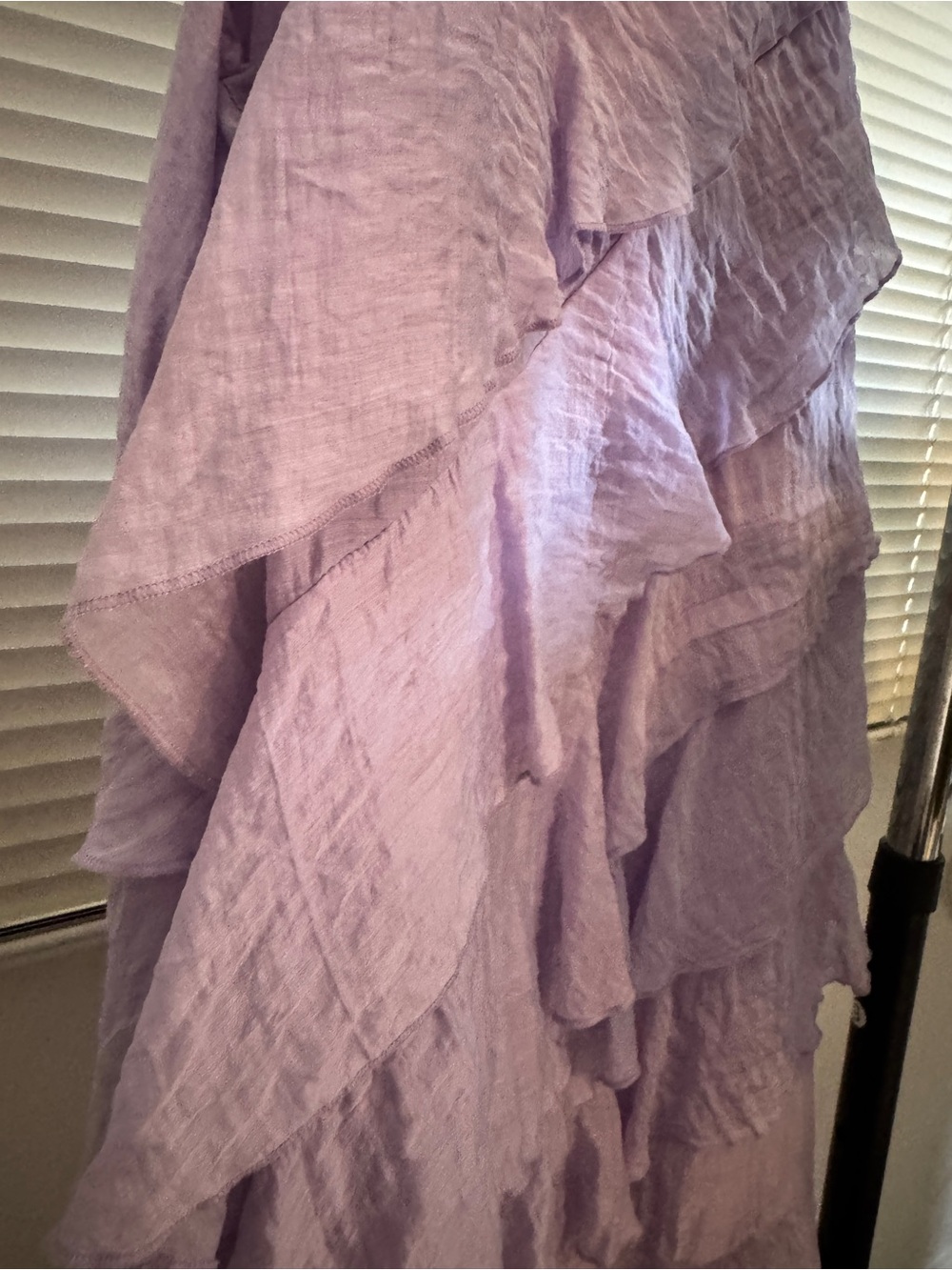 Zara Lilac Ruffle Mini Dress XS - Picture 5 of 5
